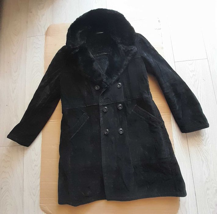 Firenze vintage Italy kożuch&Płaszcz z futrzanym kołnierzem męski L*52