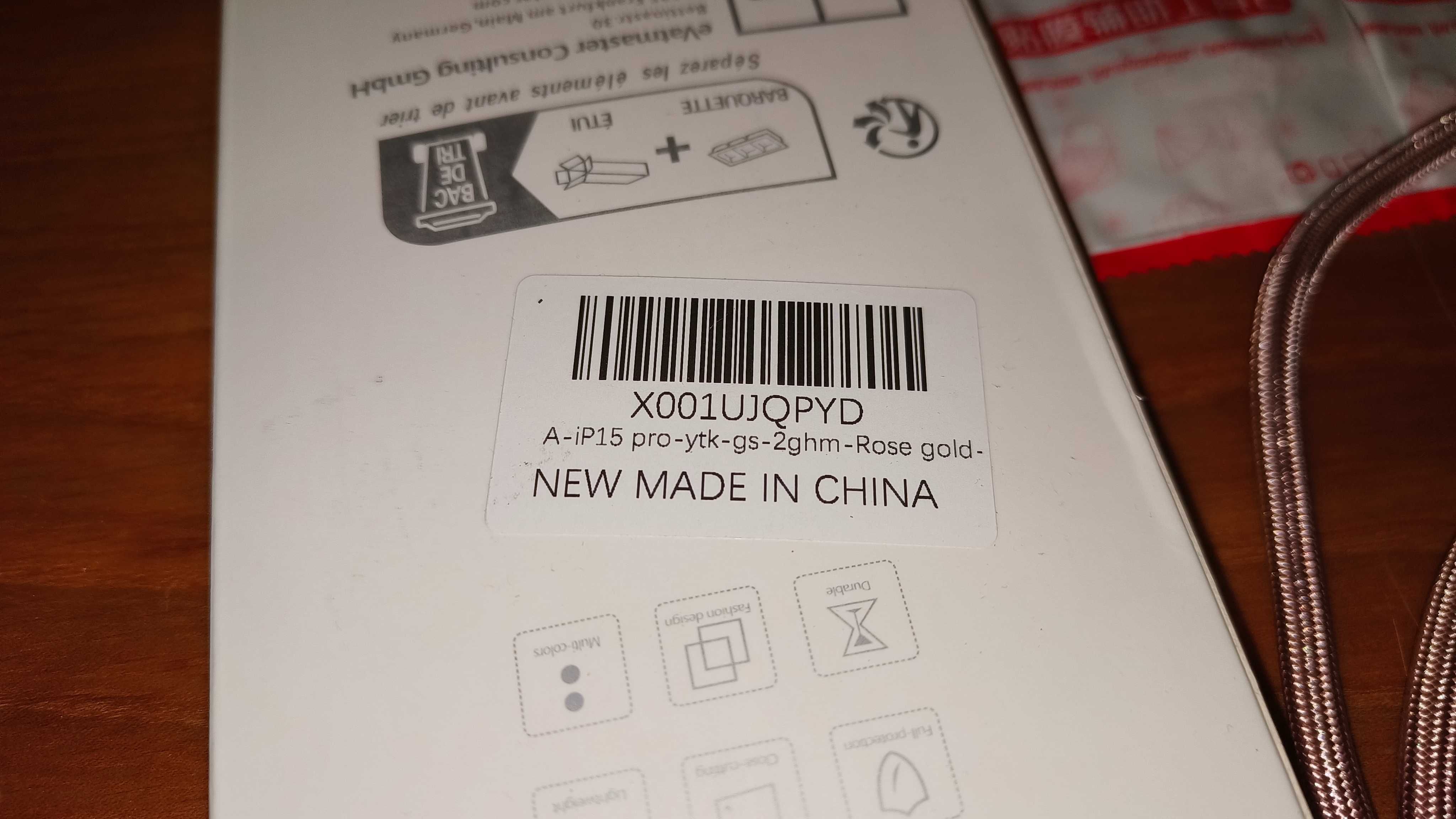 Etui ze sznurkiem i szkłami hartowanymi do iPhone 15 pro nowe