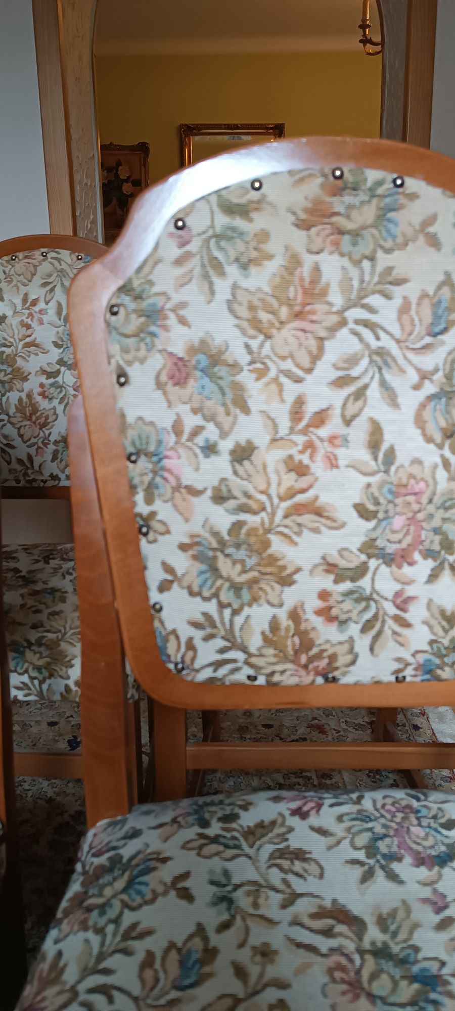 Zestaw 6 krzeseł stylowych tapicerowane