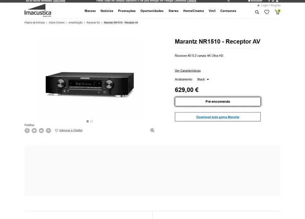 amplificador como novo marantz NR1510