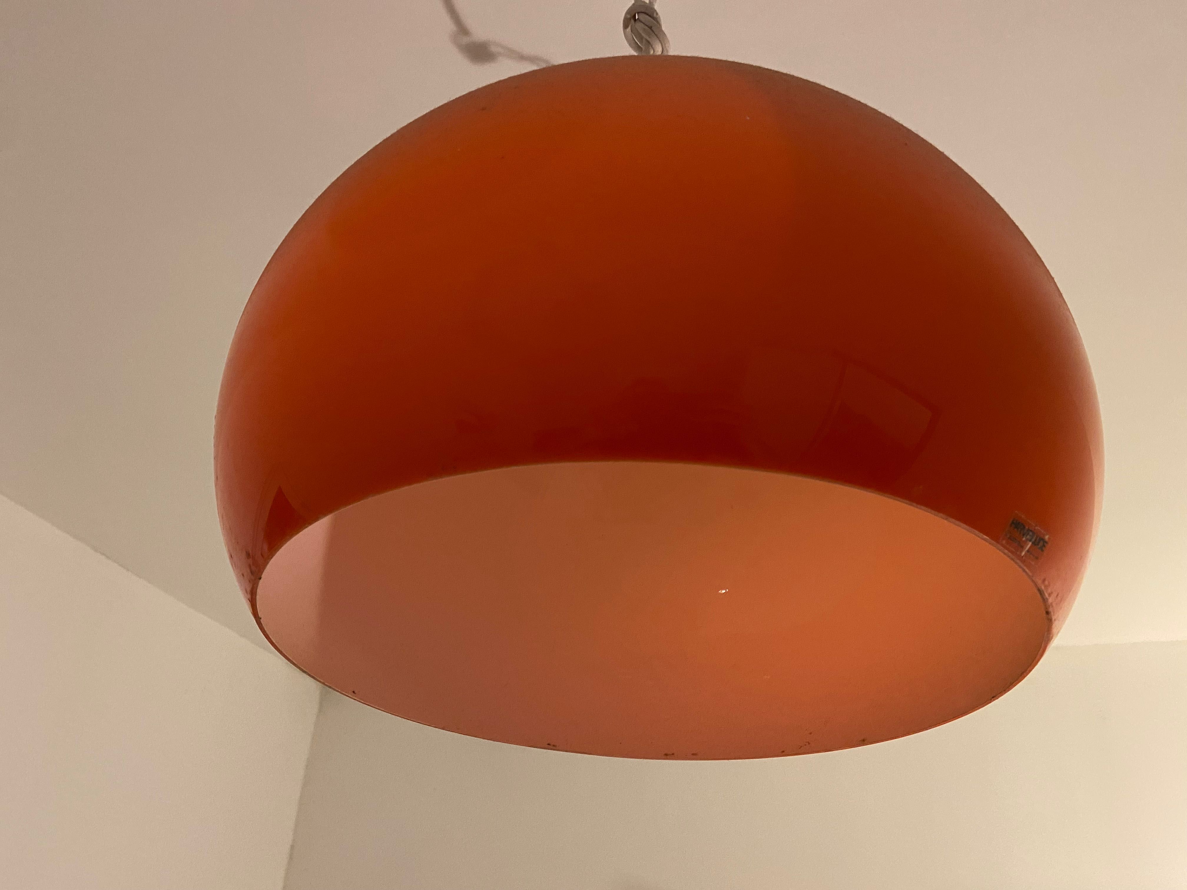 Candeeiro laranja de teto ou suspensão design italiano Guzzini