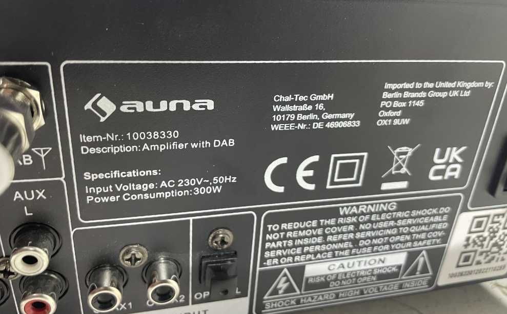4-зонний підсилювач усилитель 4 x 100 Вт макс  Auna AMP -4000