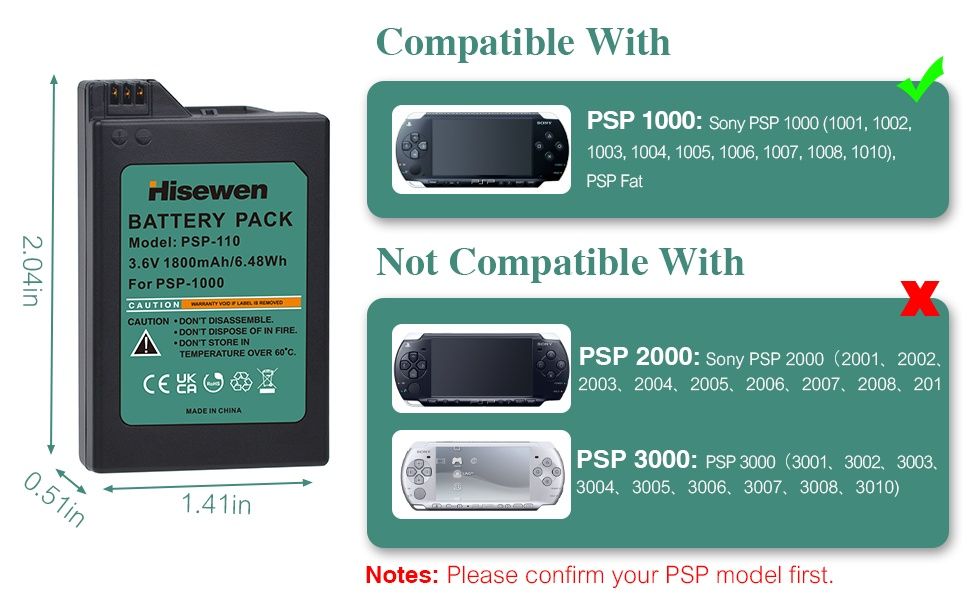 Аккумулятор для SONY PSP 1000