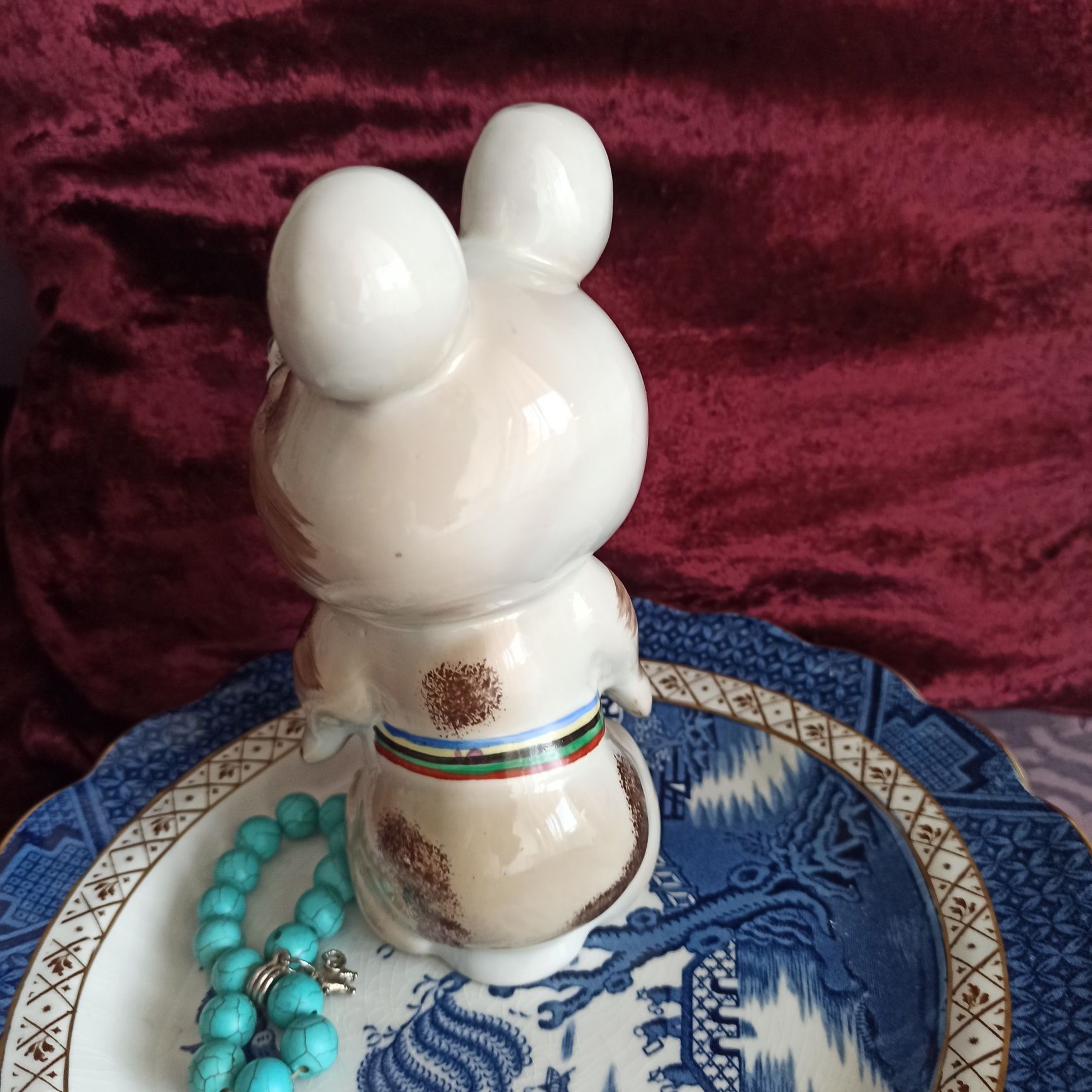 Figurka porcelanowa miś Misza Korosteń vintage