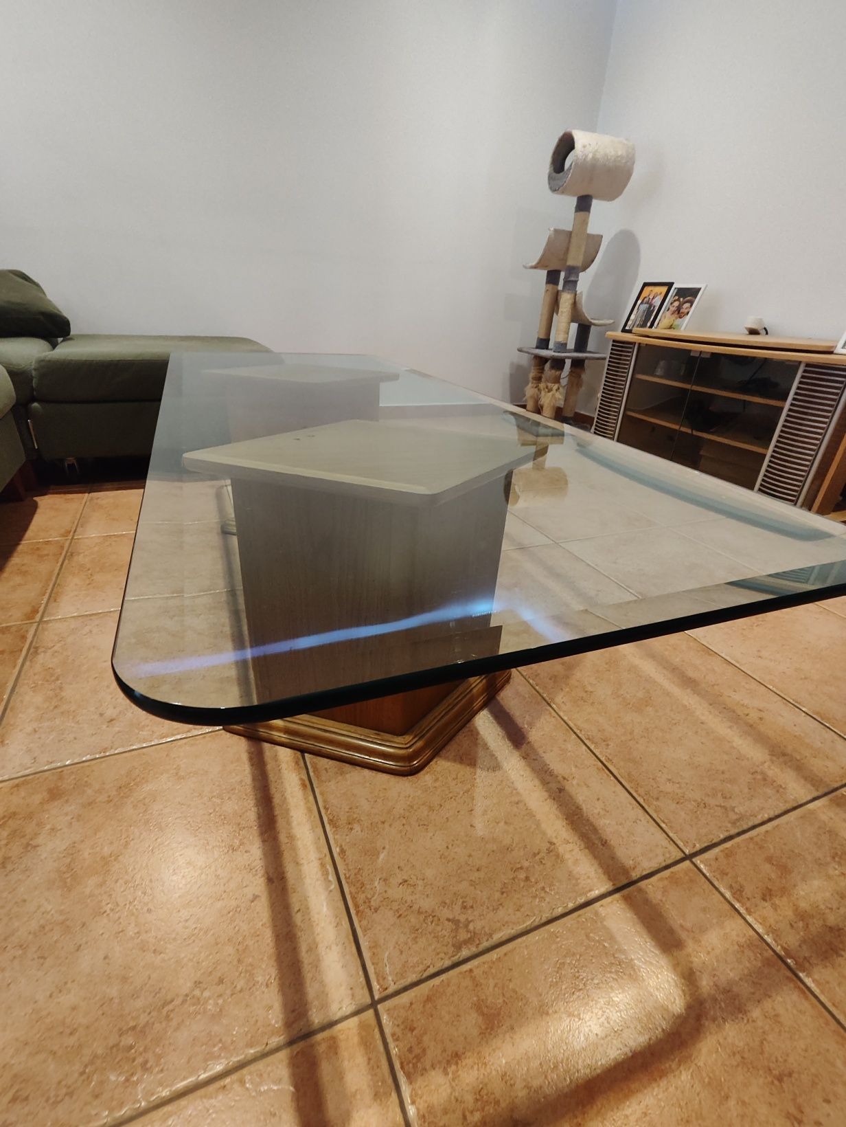 Mesa de centro de vidro