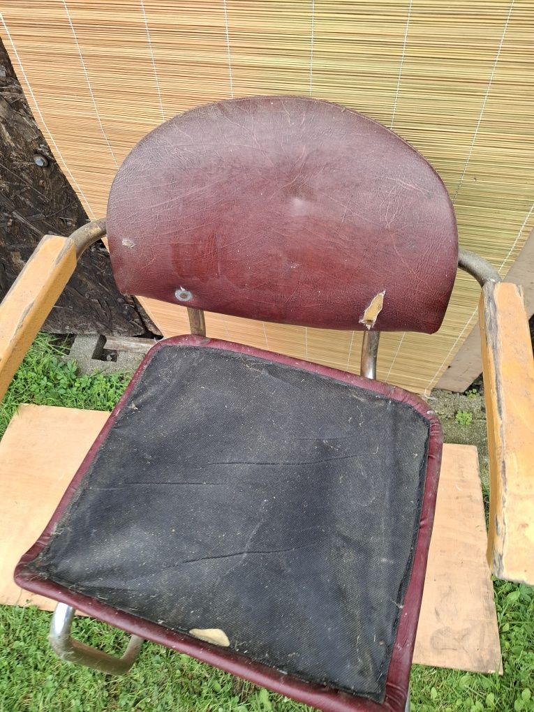 Krzesło biurowe chrom vintage
