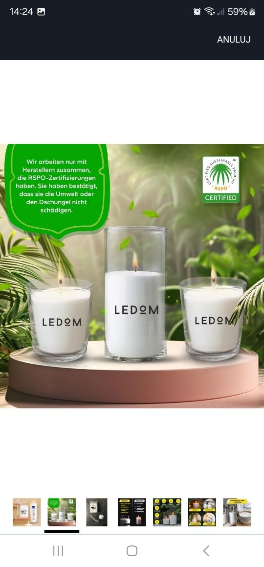 Wosk granulat LEDOM