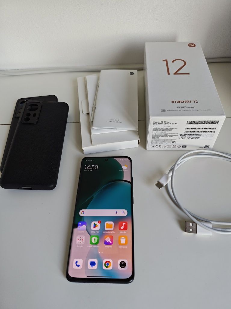 Smartphone, smartfon Xiaomi 12 - szary, 8GB/256GB, nowa bateria