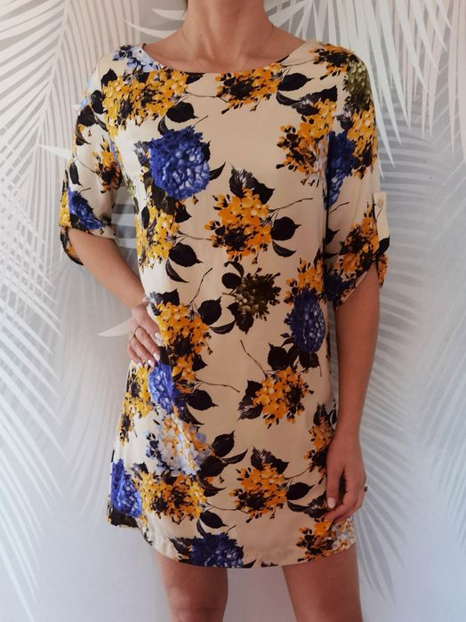 ECHO kwiatowa wiosenna sukienka 38/M