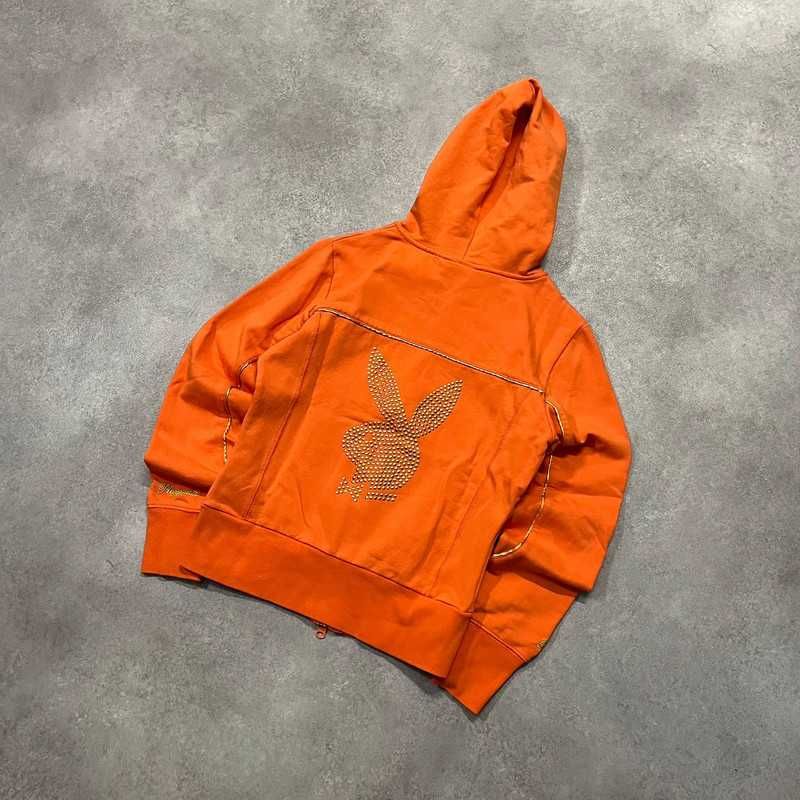Vintage Bluza Playboy Zip Up Hoodie Retro Trendy Y2K Style