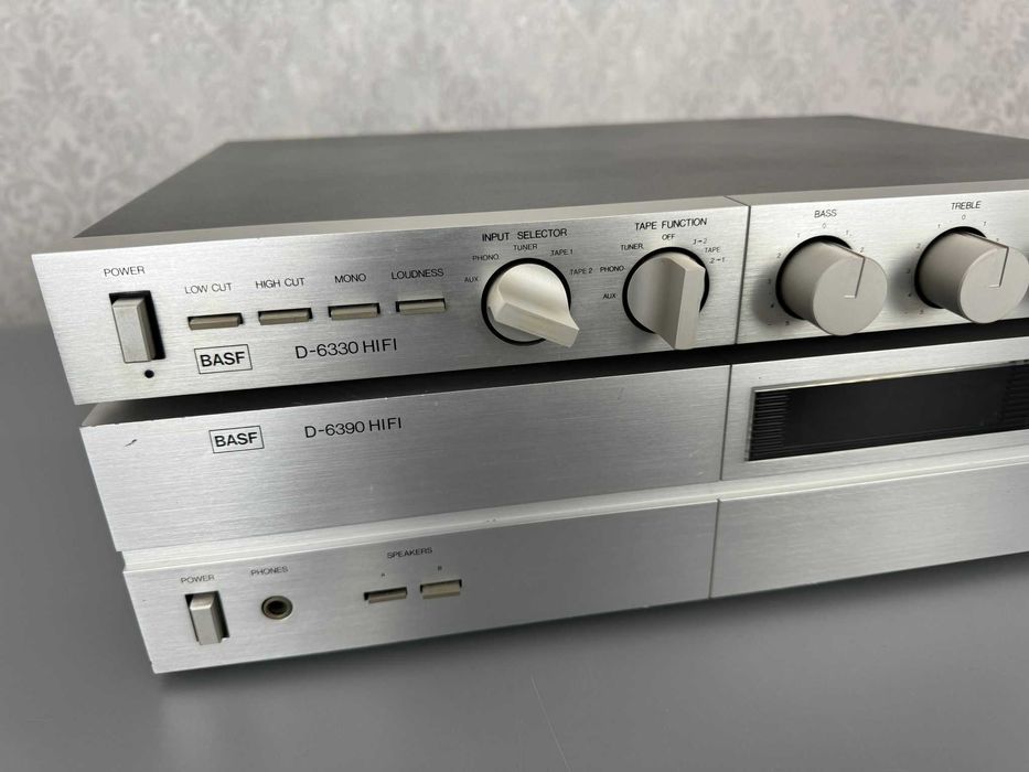 Zestaw BASF HiFi Przedwzmacniacz D-6330 Końcówka Mocy D-6390 Unikat