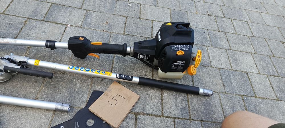 Titan 5w1 spalinowe nożyce do żywopłotu okrzesywarka podkaszarka piła