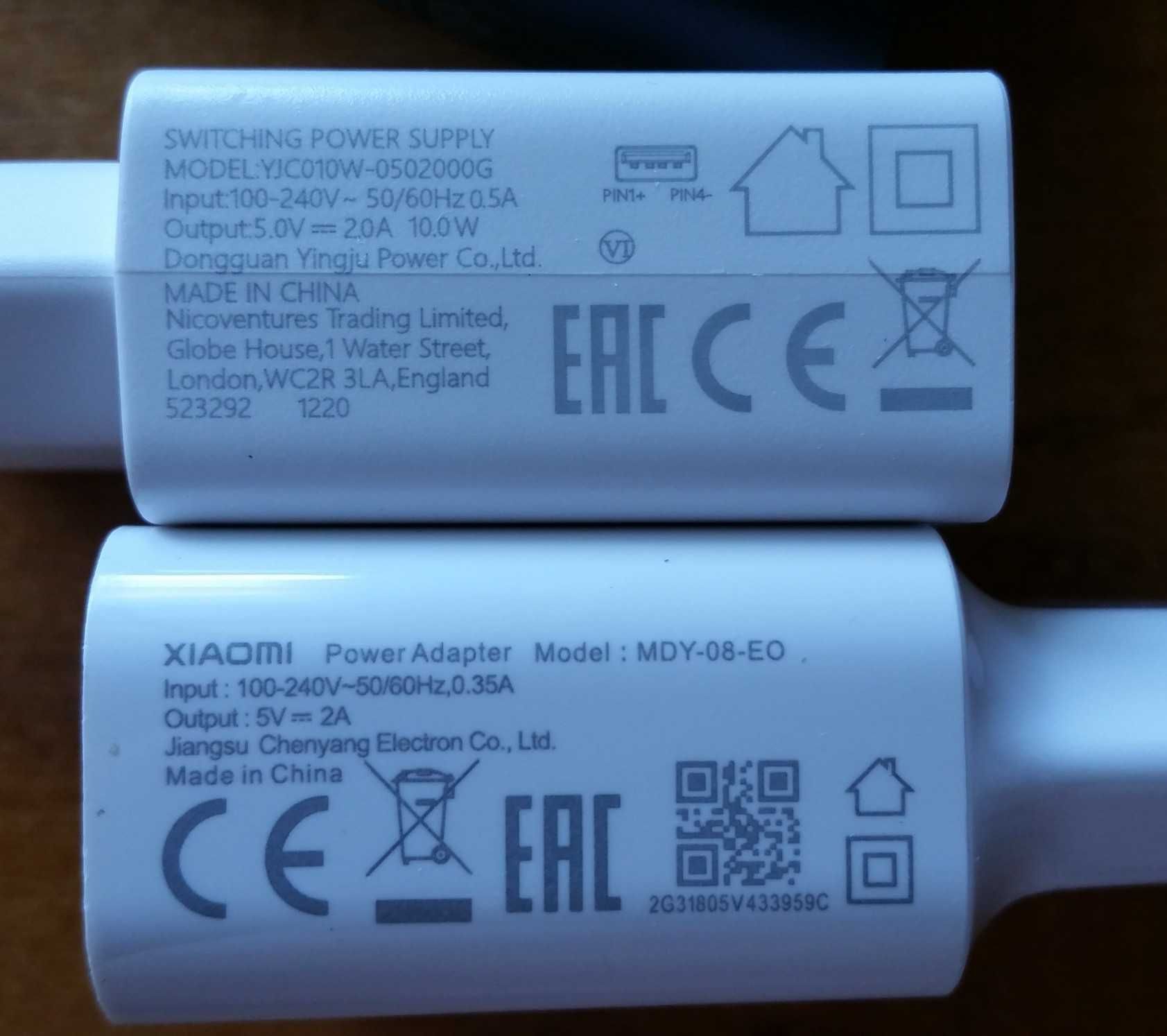 Блочок USB 10W Xiaomi, Lenovo / Type-C 20W QC PD3.0 Remzona. Зарядное