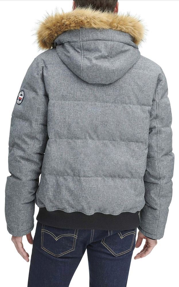 XL 50 Tommy Hilfiger пуховик парка куртка сіра серая хл бомбер