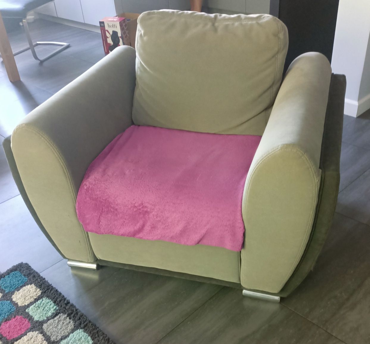 Sofa/kanapa rozkładana z fotelem