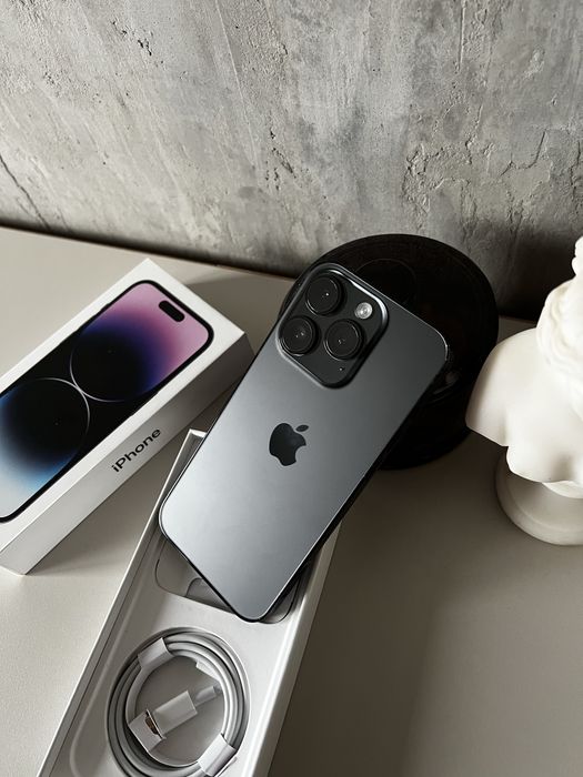 iPhone 14 PRO 256 GB , space black , idelany , jak nowy zestaw