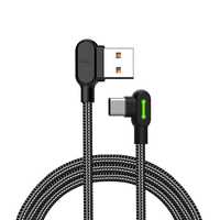 Kabel Usb Do Usb-C Kątowy Mcdodo Ca-5280 Led, 1.2M (Czarny)