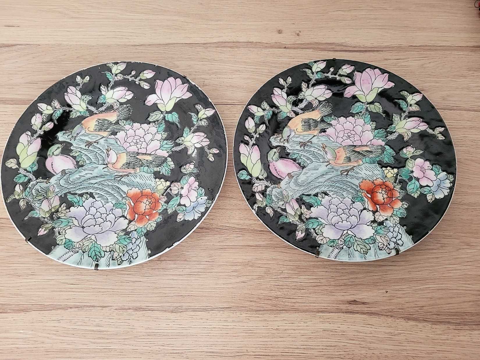 Chińska porcelana talerze ozdobne ręcznie zdobione