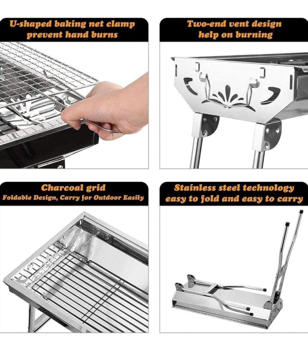 Przenośny/ składany grill węglowy
