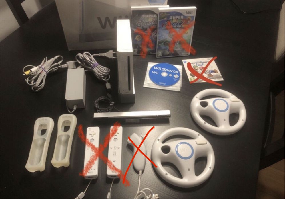 Consola Wii sports + jogo + acessórios