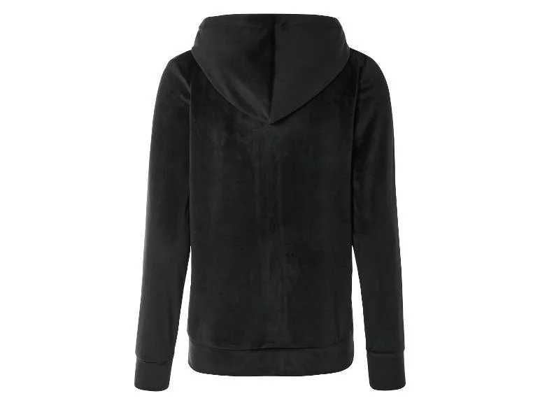 Bluza welurowa rozpinana z kapturem