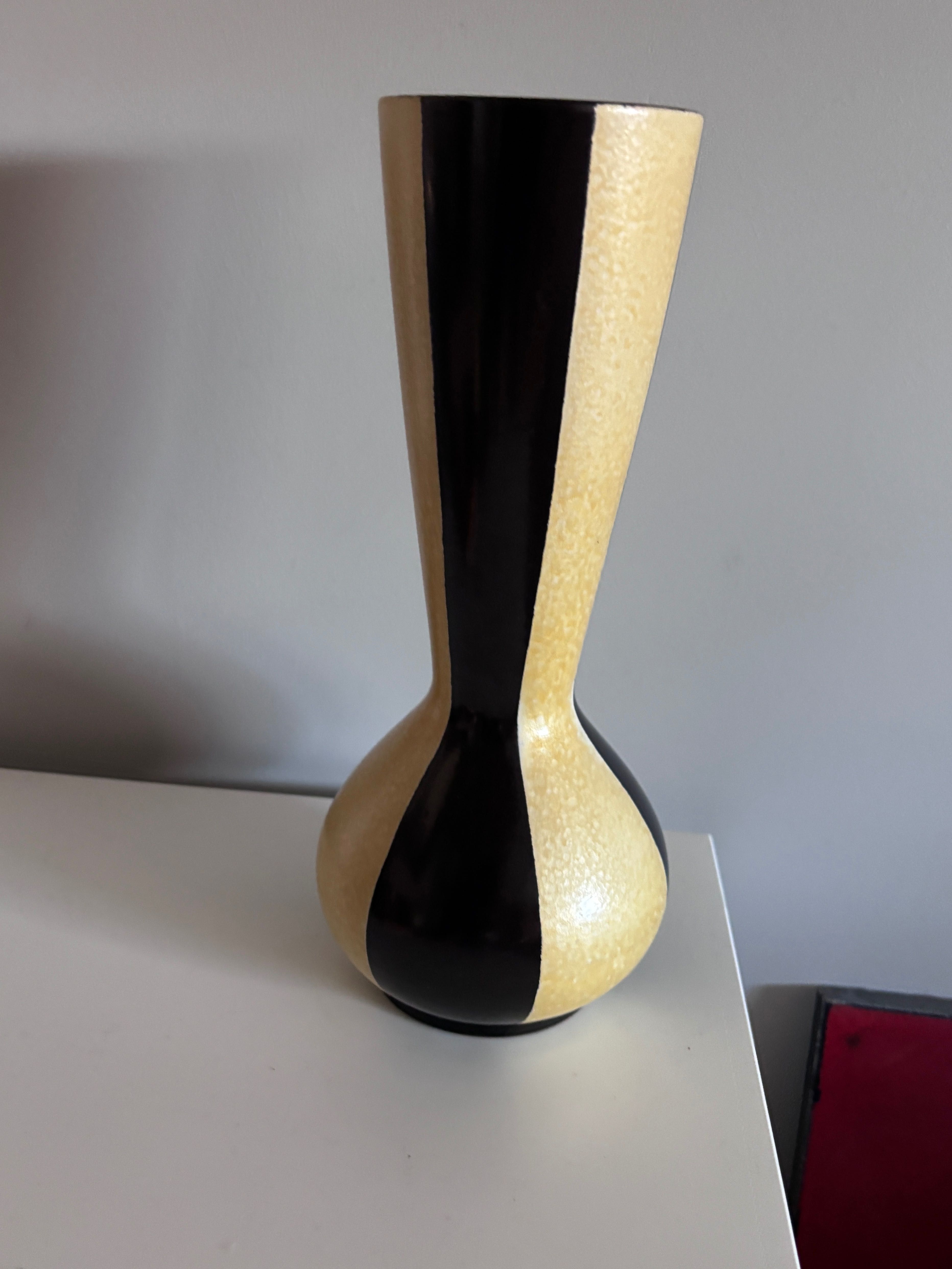 ceramiczny wazon retro prl pikasiak new look