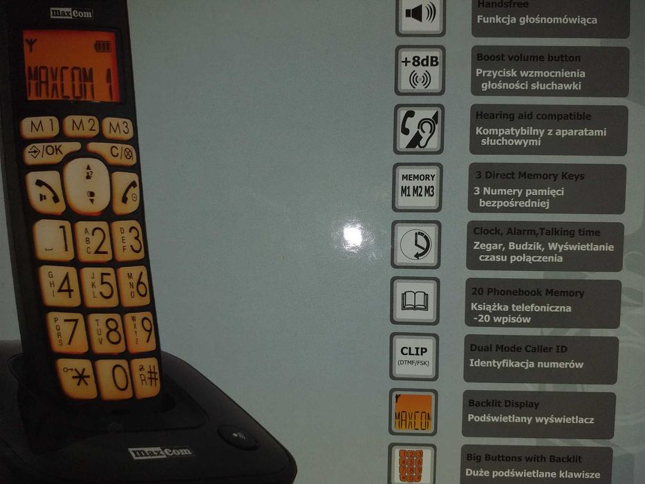 Bezprzewodowy telefon stacjonarny  - dobry dla starszej osoby