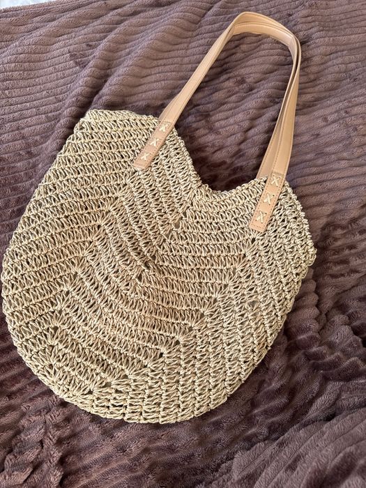 Плетена сумка  пляжна