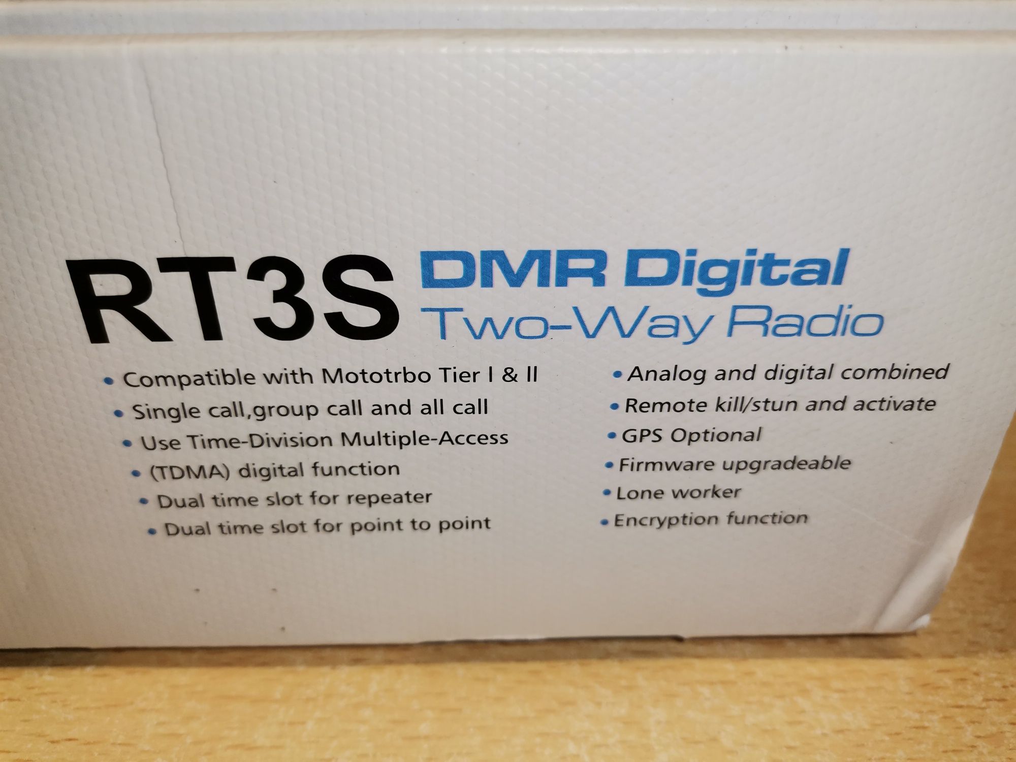 Radio portátil dmr digital/analógico retevis rt3s