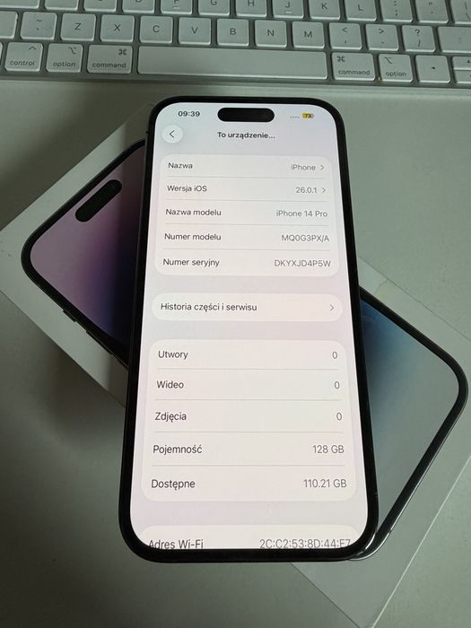 iPhone 14 Pro 128gb Deep Purple Idealny Oryginlana Bateria 97%