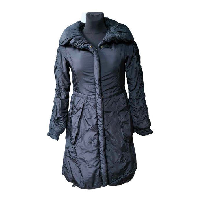 FULLCIRCLE Kurtka Zimowa Damska Ciepła Przeciwdeszczowa Granatowa S/10