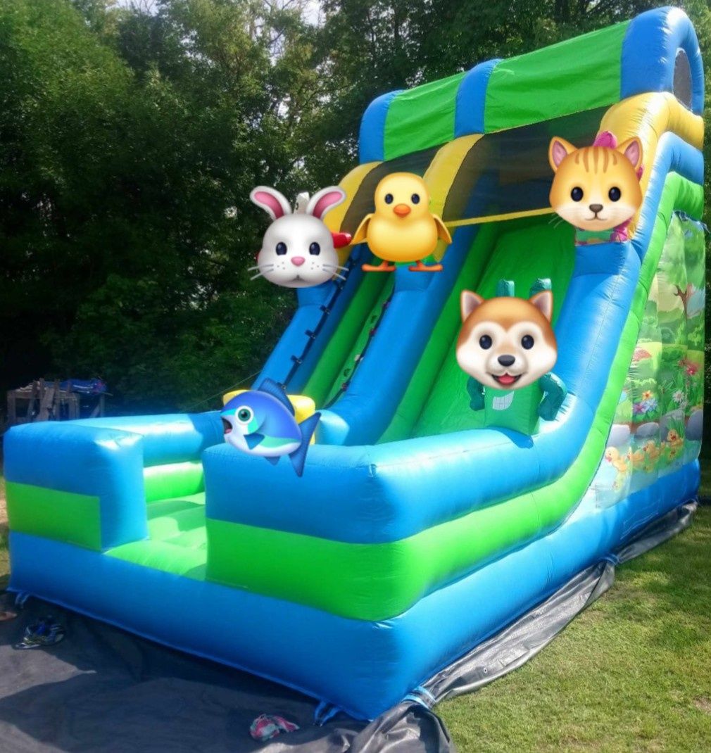 Wynajem dmuchańce piana party zjeżdżalnie Miś 2,6m animacje wodny
