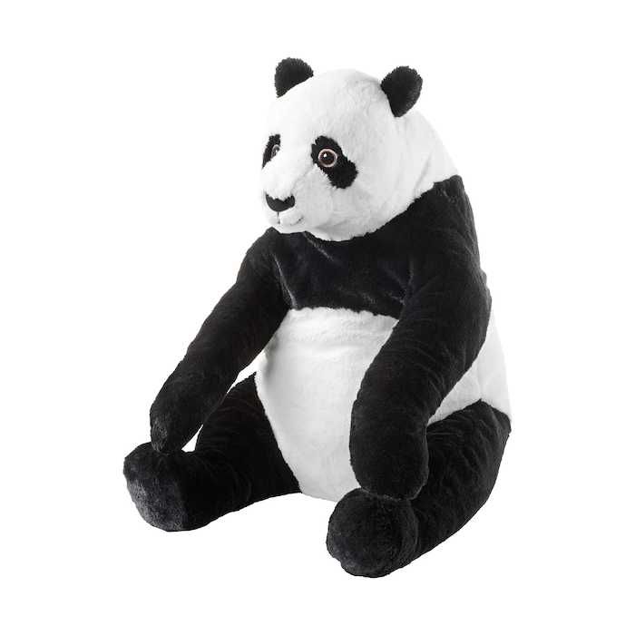 Панда 47 см IKEA - детская мягкая плюшевая игрушка медведь черно-белый