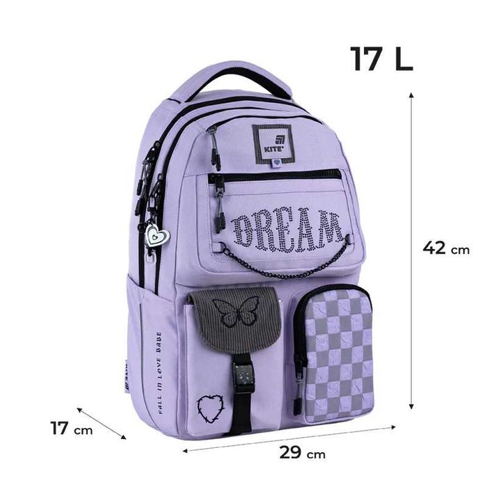 New 2025. Рюкзак Kite teens Dream для дівчинки зріст 130-145см