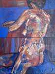 Dyptyk obraz olejny 2x 50x70  „Modelka”