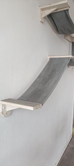 Dla Kota półki na ścianę z materialem komplet