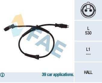 Датчик ABS (частота вращения колеса) 78099 FAE для Renault