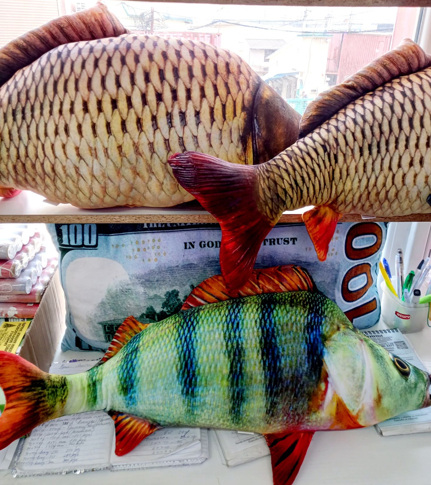 Рыба Карп 3D подушка антистресс