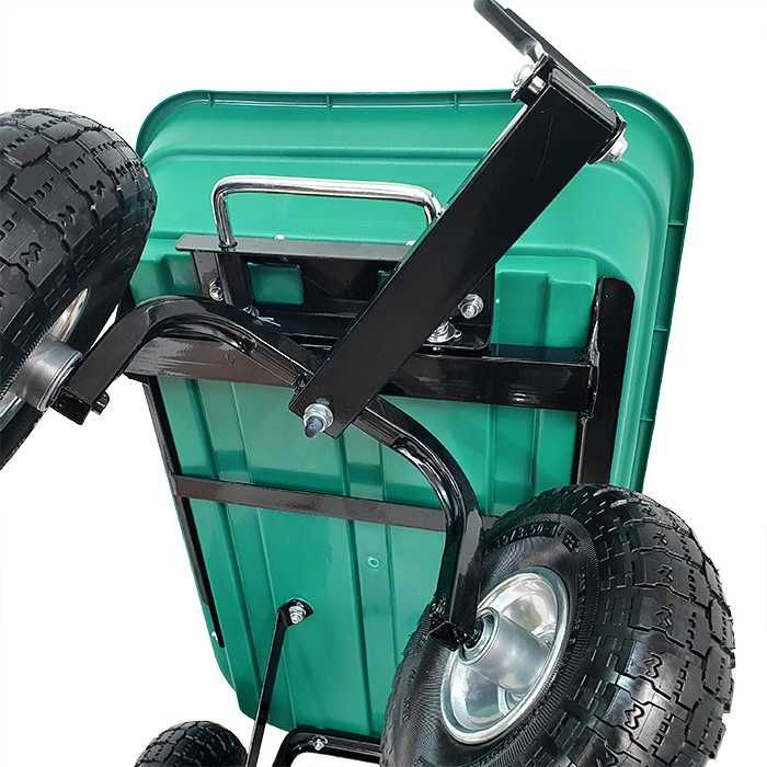 Wózek transportowy ogrodowy wywrotka z rączką 52L taczka skrętne koła