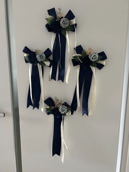 Ozdoby weselne na samochód 4szt