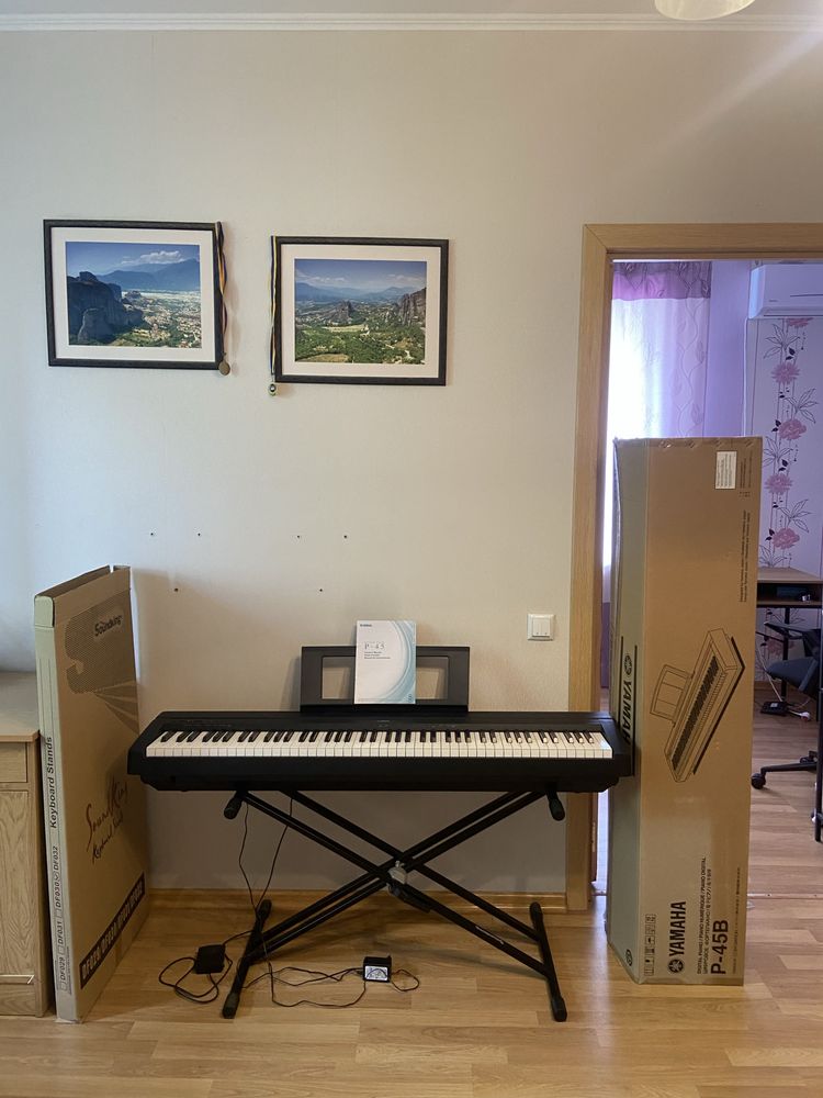 Цифрове піаніно YAMAHA P-45 + стійка + чохол