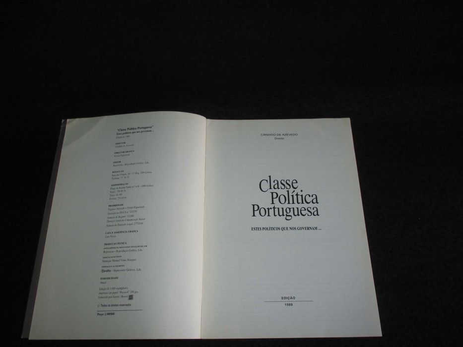 Livro Classe Política Portuguesa Estes políticos que nos governam