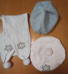 Conjunto cachecol+2 gorros dr. Kid (1algodão e outro em caxemira)