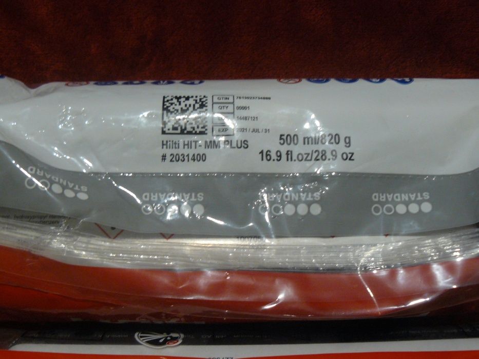 Kotwa chemiczna klej HILTI HIT-MM PLUS 500ml/820gr