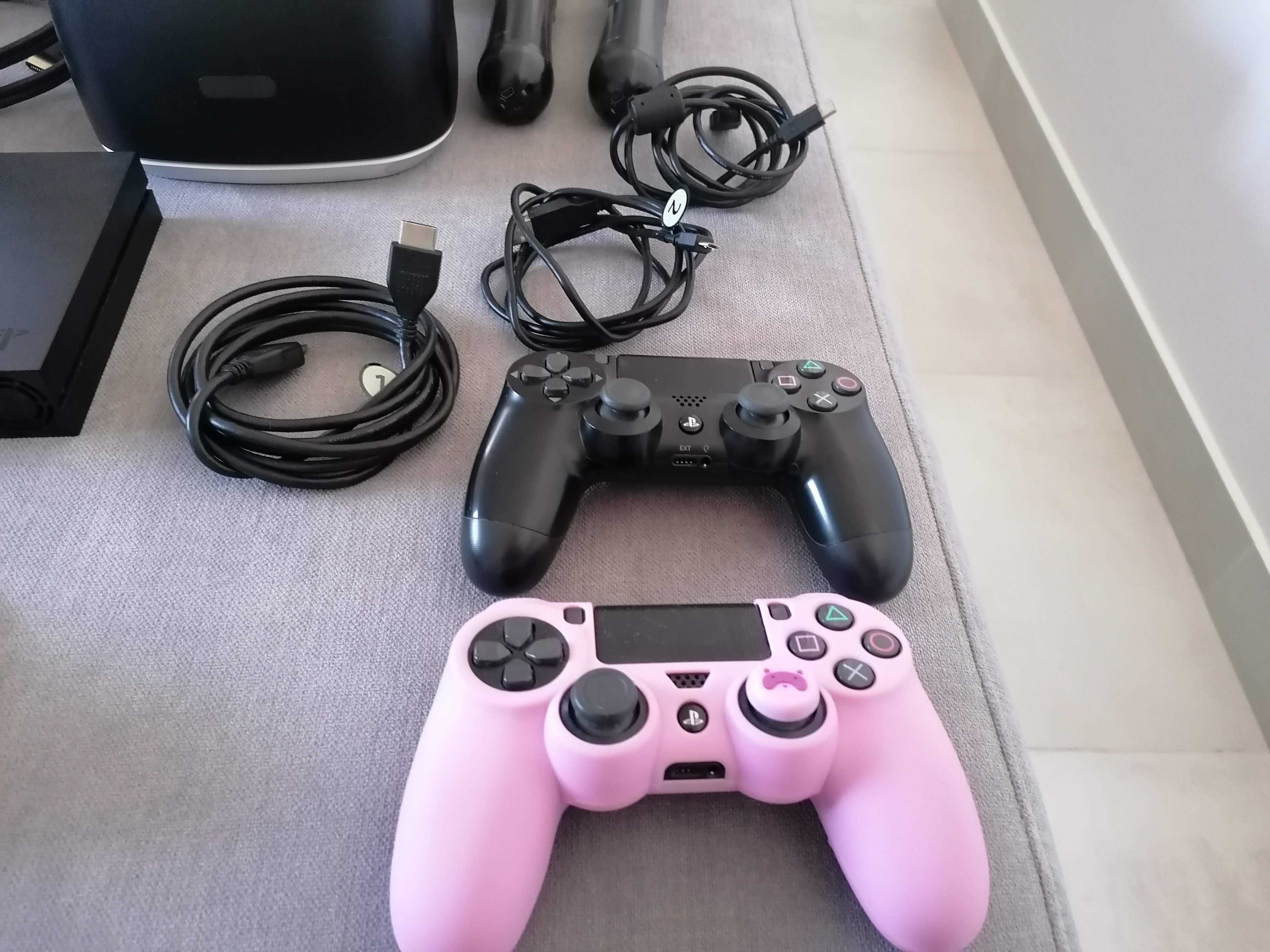 PS4 + 2 Comandos + PSVR + 2 Comandos Move + Jogos