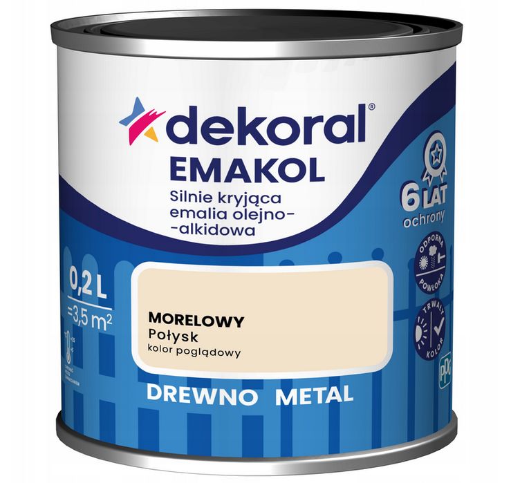 Dekoral Emakol Strong Morelowy 0,2l Farba Drewno