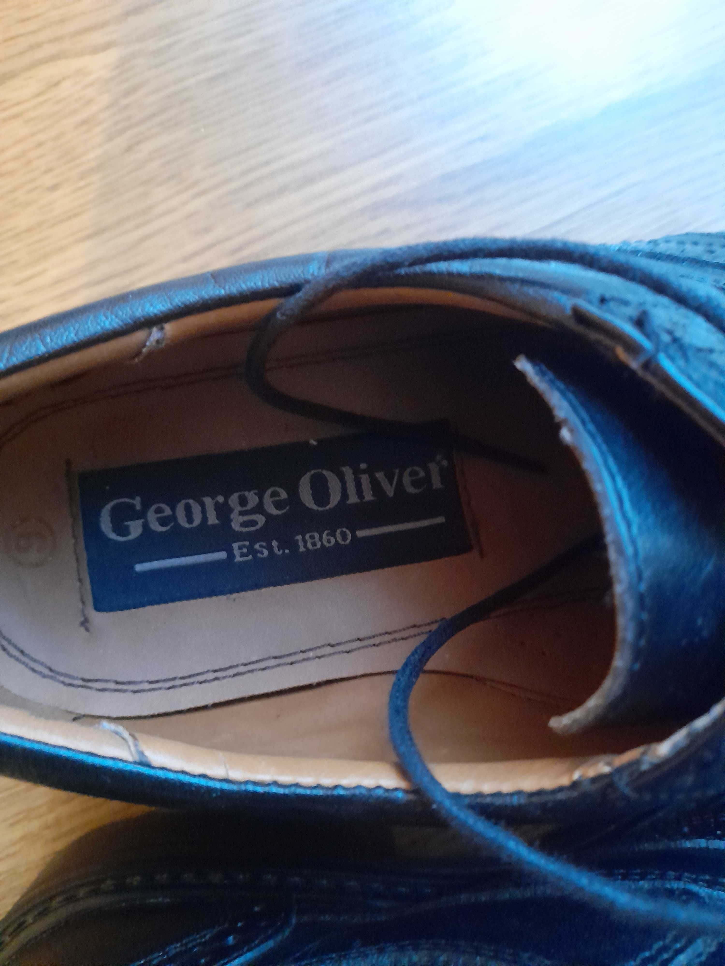 Нові шкіряні туфлі-броги George Oliver