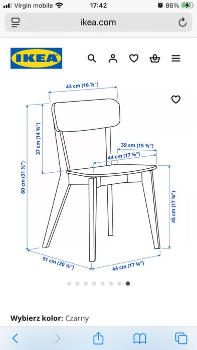 Sprzedam 4 drewniane krzesla ikea!