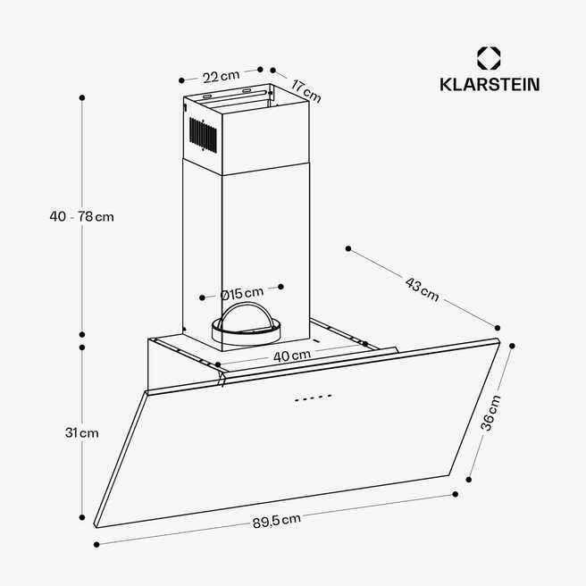 Okap Kuchenny Silver Lining 90cm Wada N25