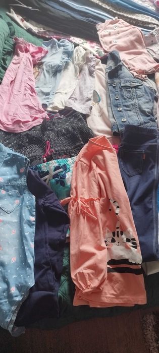 Duża paczka ubrań dla dziewczynki 110/122